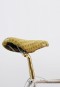 Seatpost gold plated and pantographed, saddle Unicanitor in suede